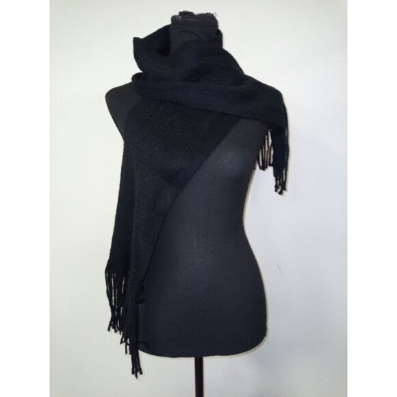 Bundle of 2 V. Fraas Black Red Pair of Scarves One Size - Picture 6 of 11